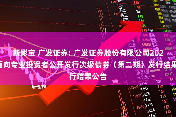 新影宝 广发证券: 广发证券股份有限公司2025年面向专业投资者公开发行次级债券（第二期）发行结果公告