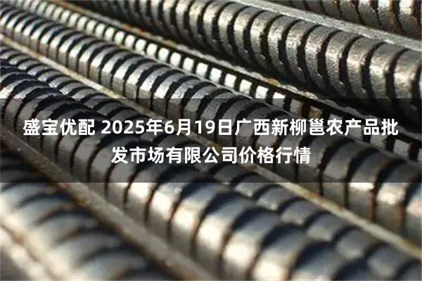 盛宝优配 2025年6月19日广西新柳邕农产品批发市场有限公司价格行情