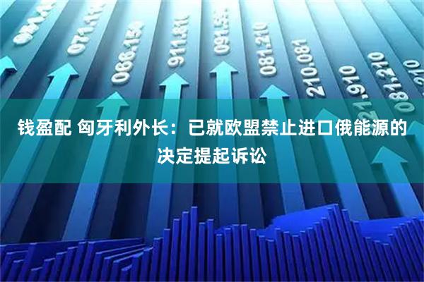 钱盈配 匈牙利外长：已就欧盟禁止进口俄能源的决定提起诉讼